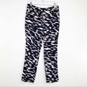 Calvin Klein Y2K Animal Print Flat Front Ankle Trousers 4 US S Indie Sleaze